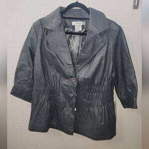 Avenue Black Leather Women's Jacket